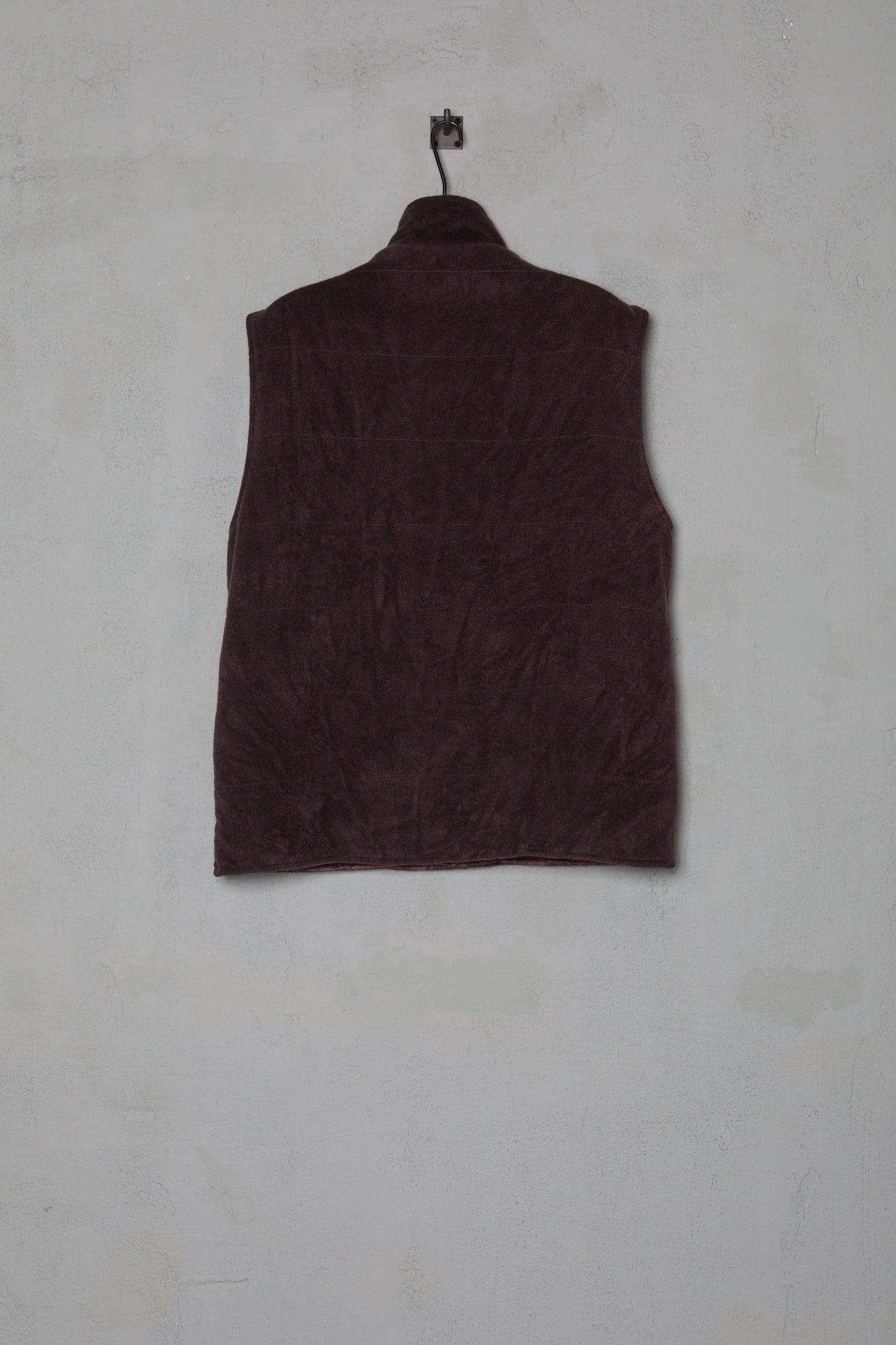 Geoffrey B. Small Men's Reversible Quilted Waistcoat in Alashan 3 Ply Cashmere