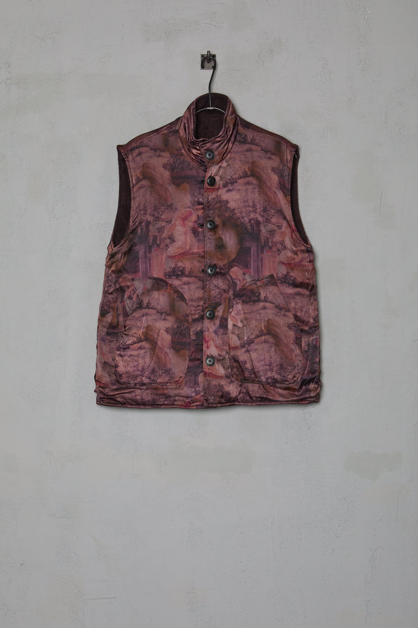 Geoffrey B. Small Men's Reversible Quilted Waistcoat in Alashan 3 Ply Cashmere