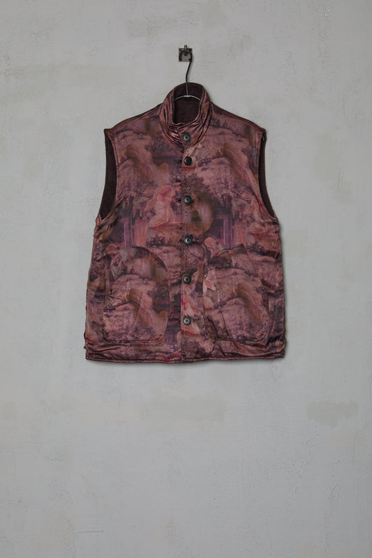 Geoffrey B. Small Men's Reversible Quilted Waistcoat in Alashan 3 Ply Cashmere