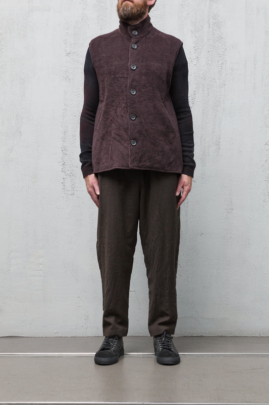 Geoffrey B. Small Men's Reversible Quilted Waistcoat in Alashan 3 Ply Cashmere