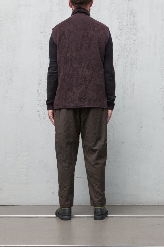 Geoffrey B. Small Men's Reversible Quilted Waistcoat in Alashan 3 Ply Cashmere