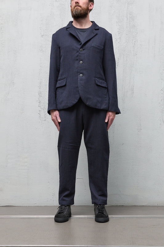 Geoffrey B. Small Men's Suit in Hand-Dyed Navy Marzotto Vintage 6431 Wool