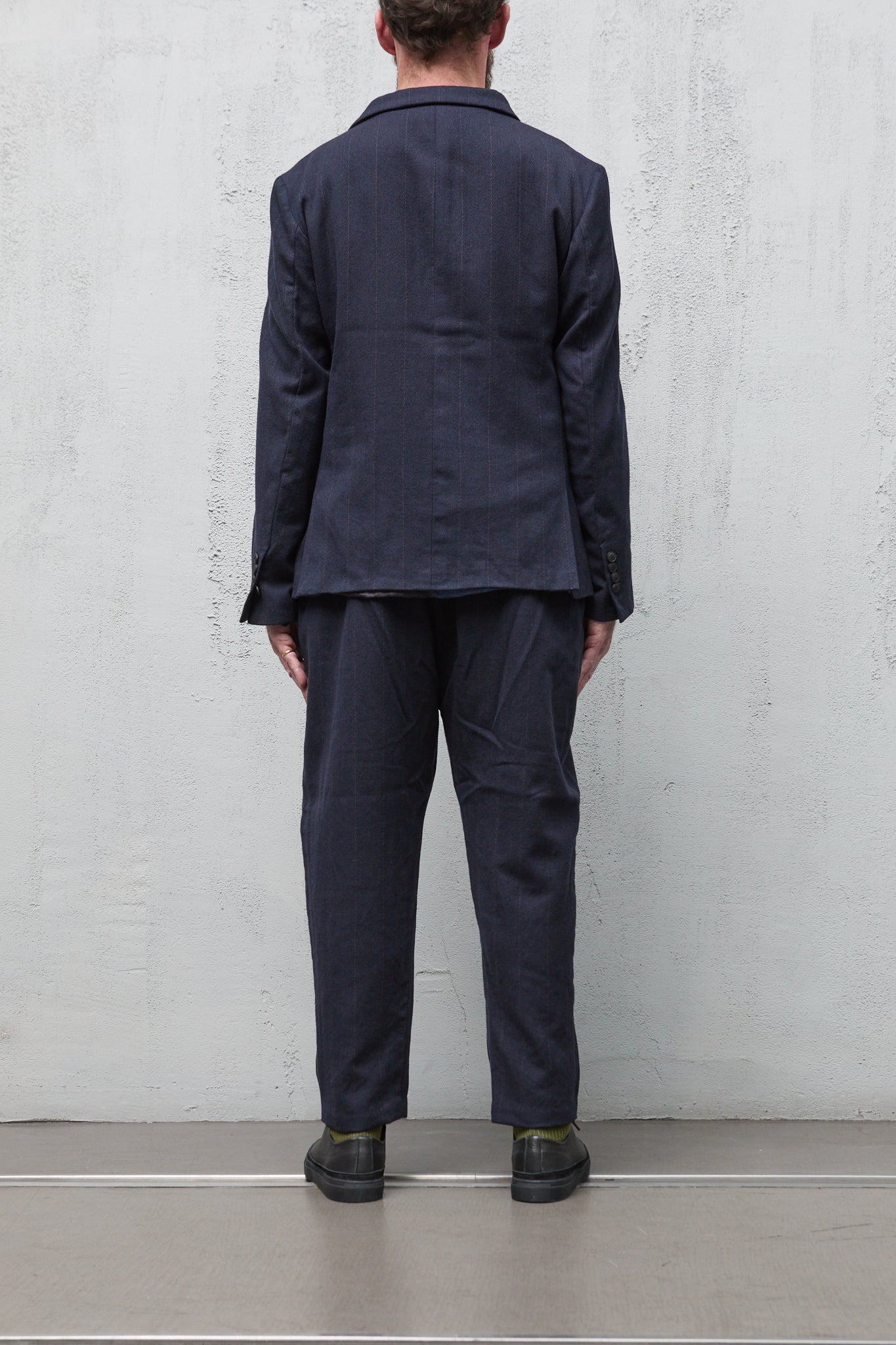 Geoffrey B. Small Men's Suit in Hand-Dyed Navy Marzotto Vintage 6431 Wool