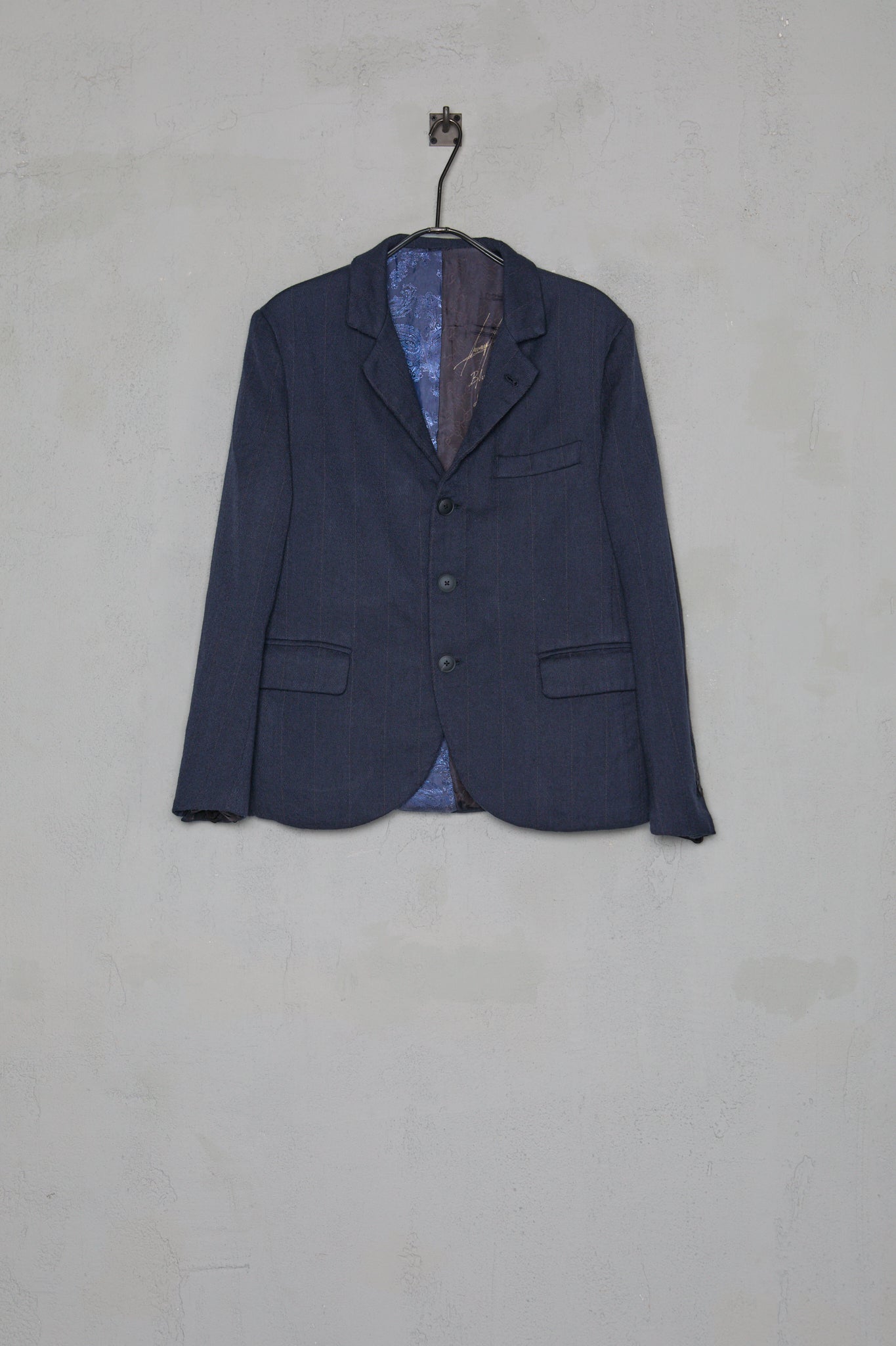 Geoffrey B. Small Men's Suit in Hand-Dyed Navy Marzotto Vintage 6431 Wool