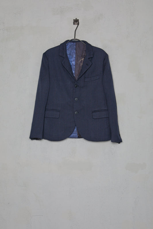 Geoffrey B. Small Men's Suit in Hand-Dyed Navy Marzotto Vintage 6431 Wool