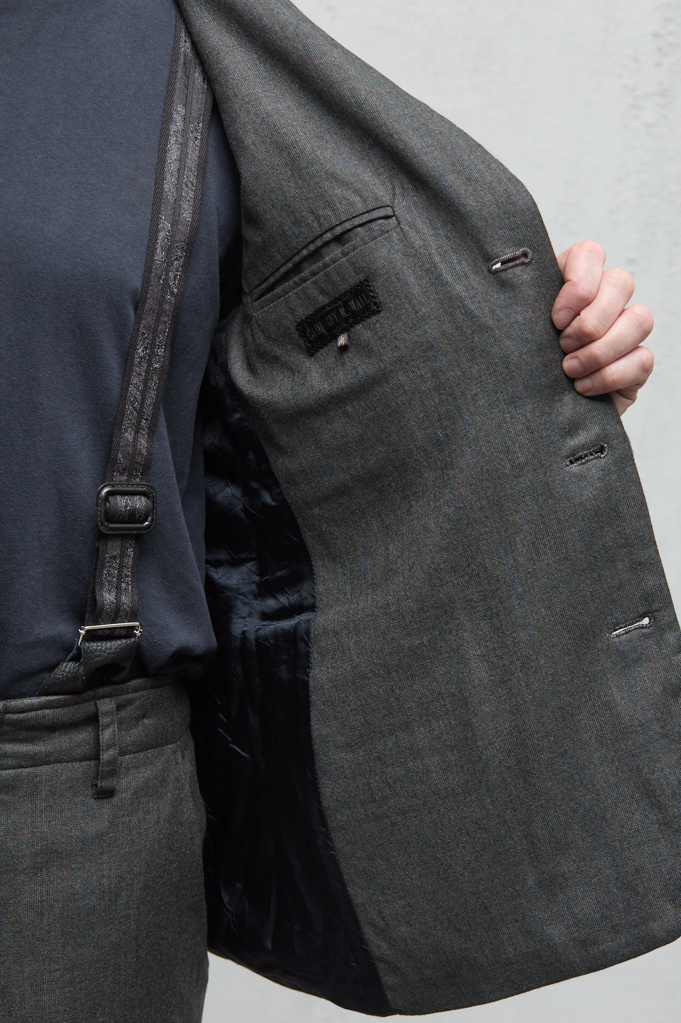 Geoffrey B. Small Men's Suit in Hand-Dyed Dark Marzotto Vintage 6426 Wool