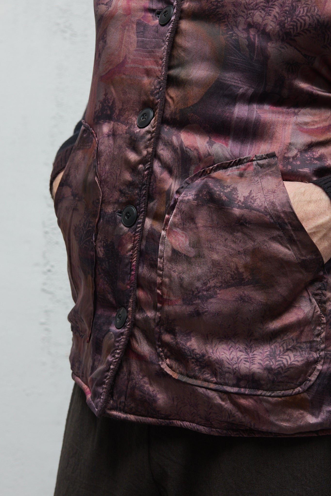 Geoffrey B. Small Men's Reversible Quilted Waistcoat in Alashan 3 Ply Cashmere