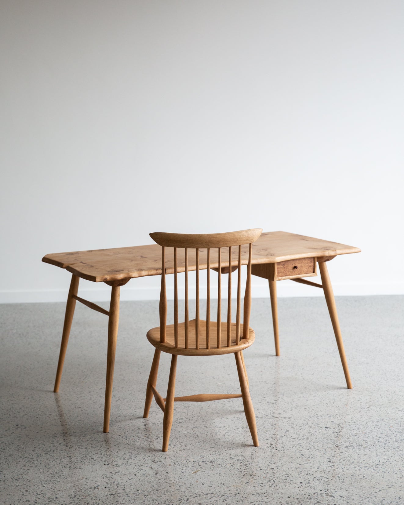 Bobby Mills English Oak Desk and Chair