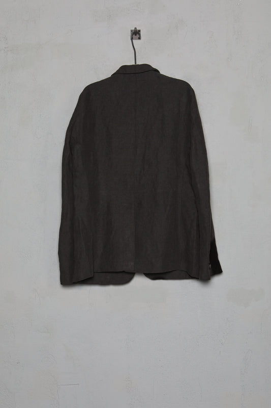 Geoffrey B. Small Men's Single Breasted 3 Button Jacket in Parisotto 'Sack Geo' Linen