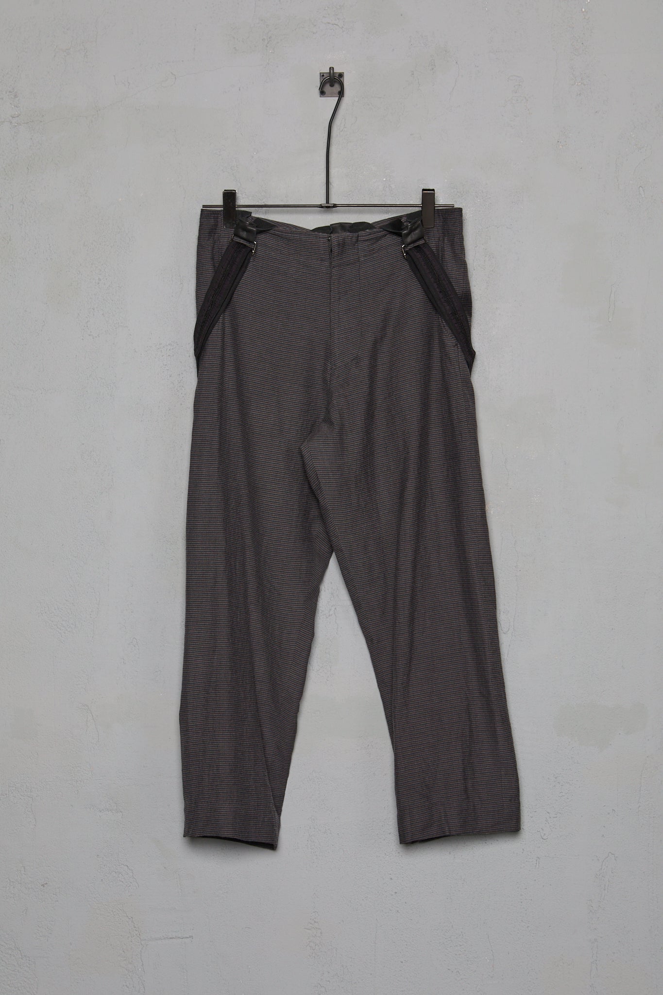 Geoffrey B. Small Men's 1940's Work Trousers with Suspenders in Parisotto Tattersall