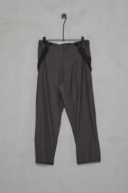 Geoffrey B. Small Men's 1940's Work Trousers with Suspenders in Parisotto Tattersall