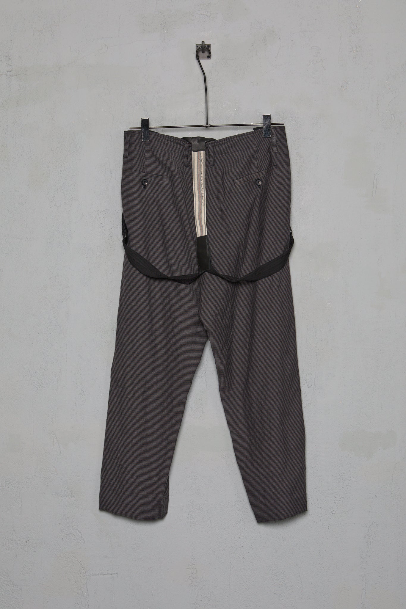 Geoffrey B. Small Men's 1940's Work Trousers with Suspenders in Parisotto Tattersall