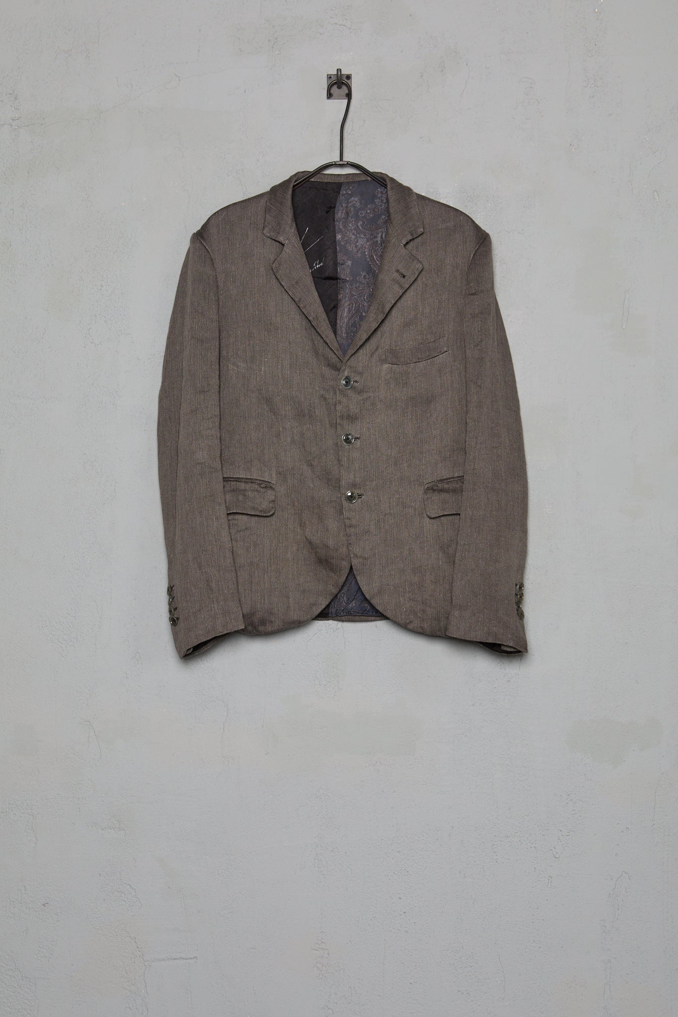 Geoffrey B. Small Men's Single Breasted Jacket in Parisotto 'Jeff Geo' Silk Textured