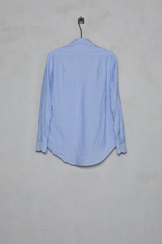 Geoffrey B. Small Men's Tailored Shirt in Super 120's Pure Cotton Stripe Multi