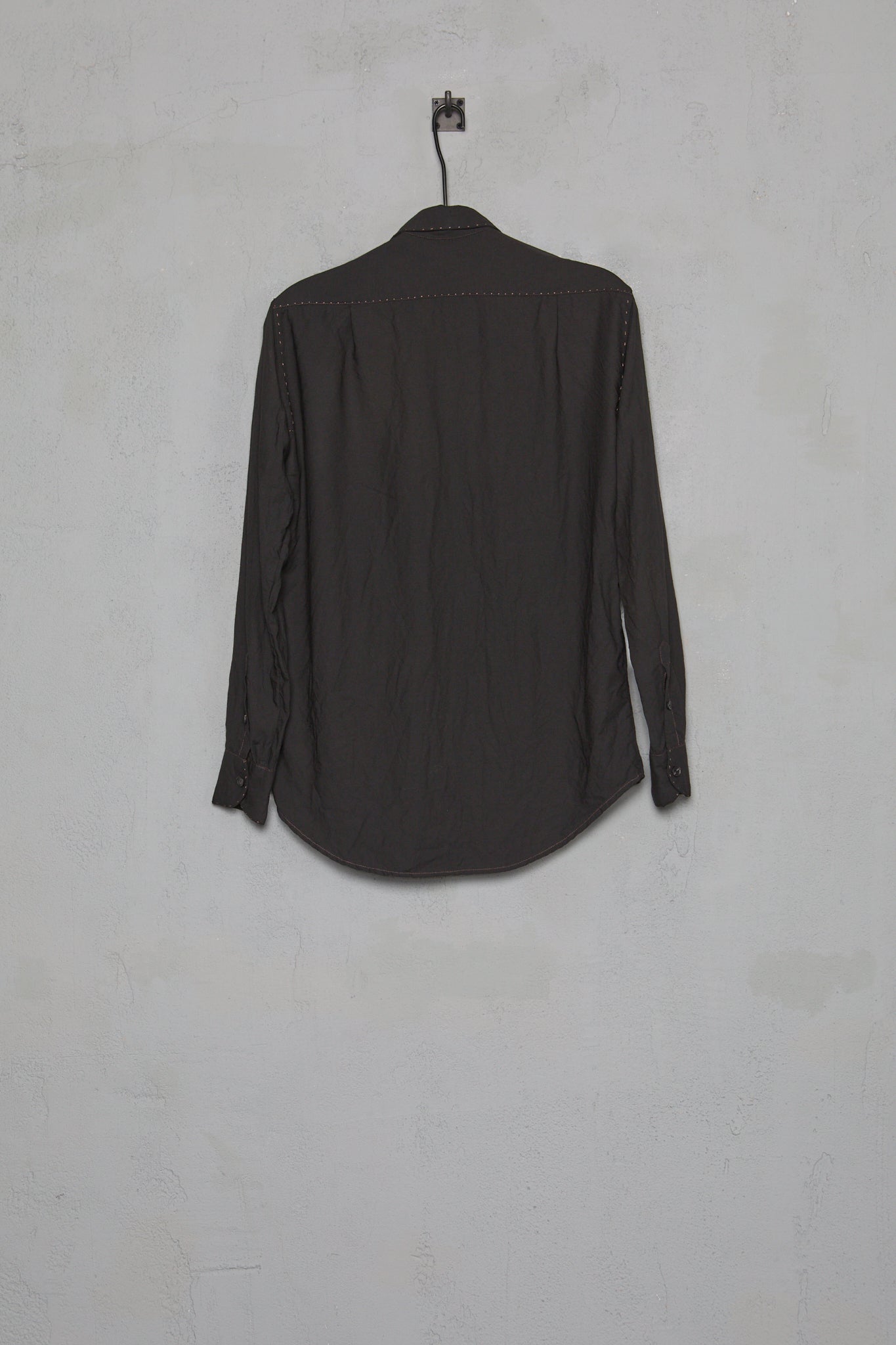 Geoffrey B. Small Men's Shirt in Accident Dye Chiaroscuro Alashan Breath Cashmere