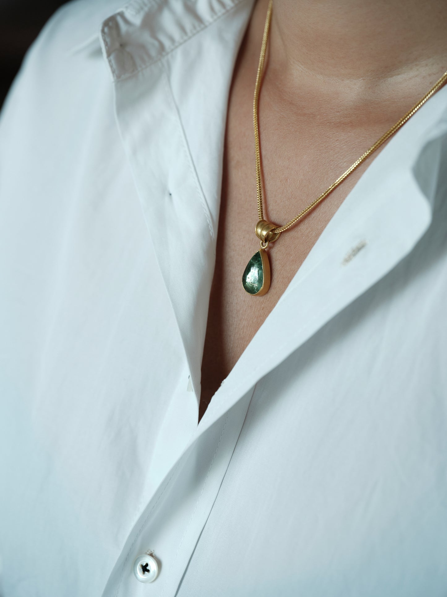 Prounis Tear Pendant | Rosemary Tourmaline