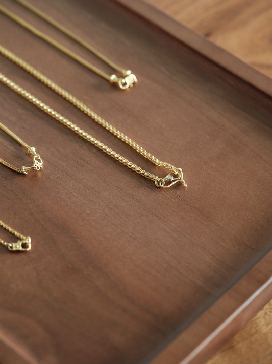 Prounis Solo Loop Chain With Diamond Clasp | 18 Inches