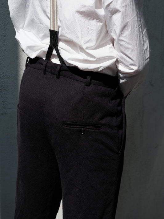 Geoffrey B. Small Men's 1940s Work Trouser in Piacenza 1733 'Cocoon' Vicunya and Baby Cashmere