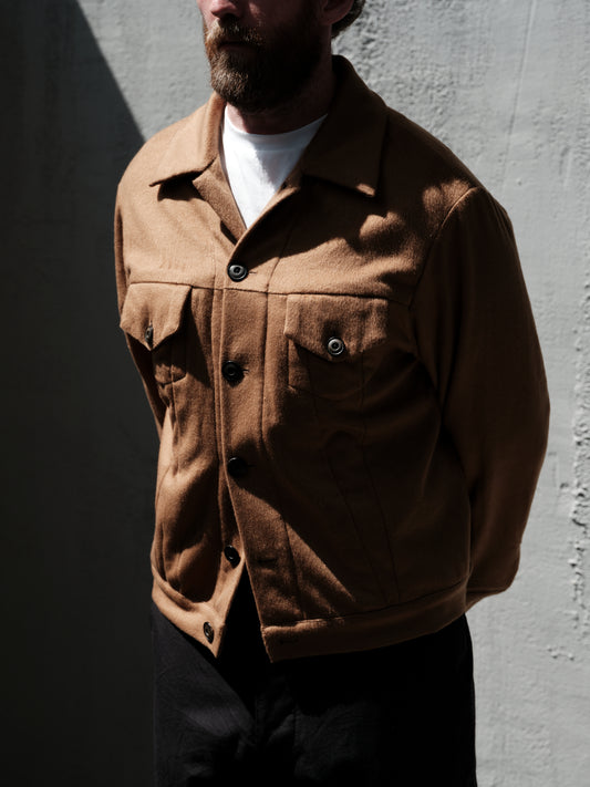 Geoffrey B. Small Men's American Work Jacket in Piacenza 1733 2-Ply Alashan Breath Cashmere