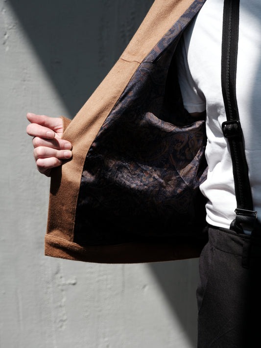 Geoffrey B. Small Men's American Work Jacket in Piacenza 1733 2-Ply Alashan Breath Cashmere