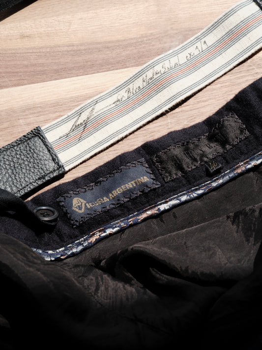 Geoffrey B. Small Men's 1940s Work Trouser in Piacenza 1733 'Cocoon' Vicunya and Baby Cashmere