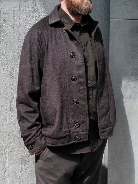 Geoffrey B. Small Men's Blouson Jacket in Piacenza 1733 3-Ply Alashan Cashmere