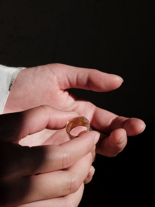 Alice Waese Merope Ring with Pink Diamonds