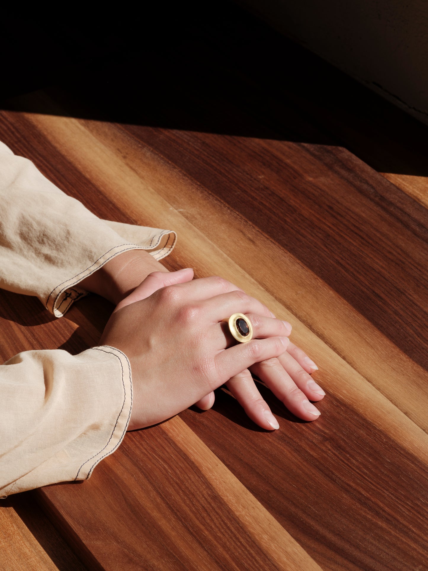 Prounis Masona Ring | Faceted Peach Tourmaline