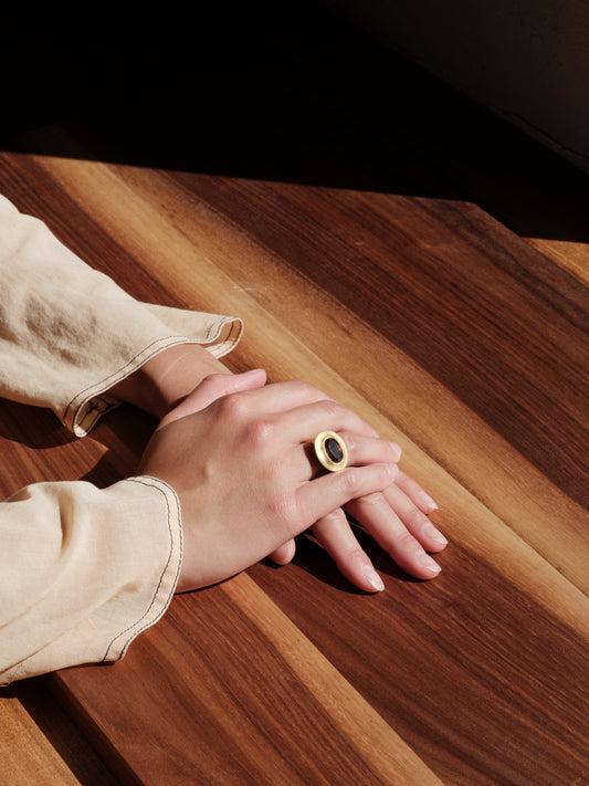 Prounis Masona Ring | Faceted Peach Tourmaline