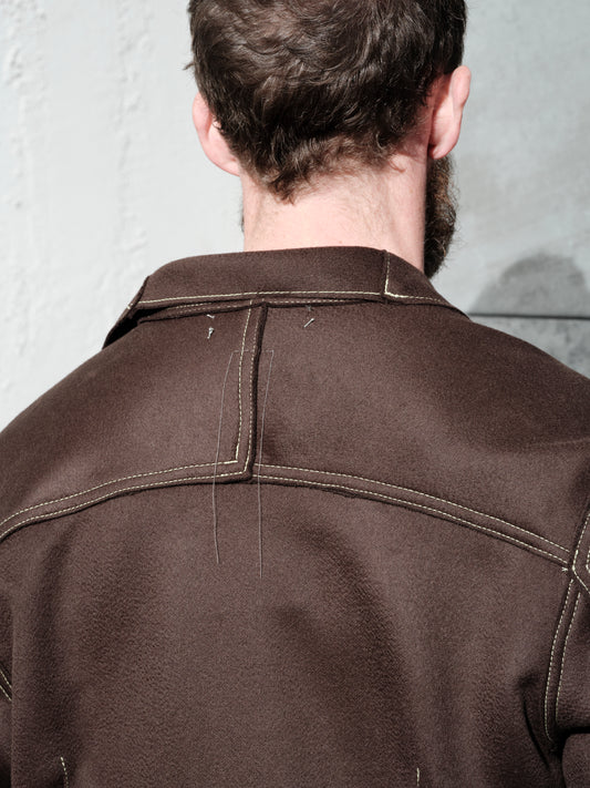 Anecho Men's Tailored Crossover Jacket in Cashmere