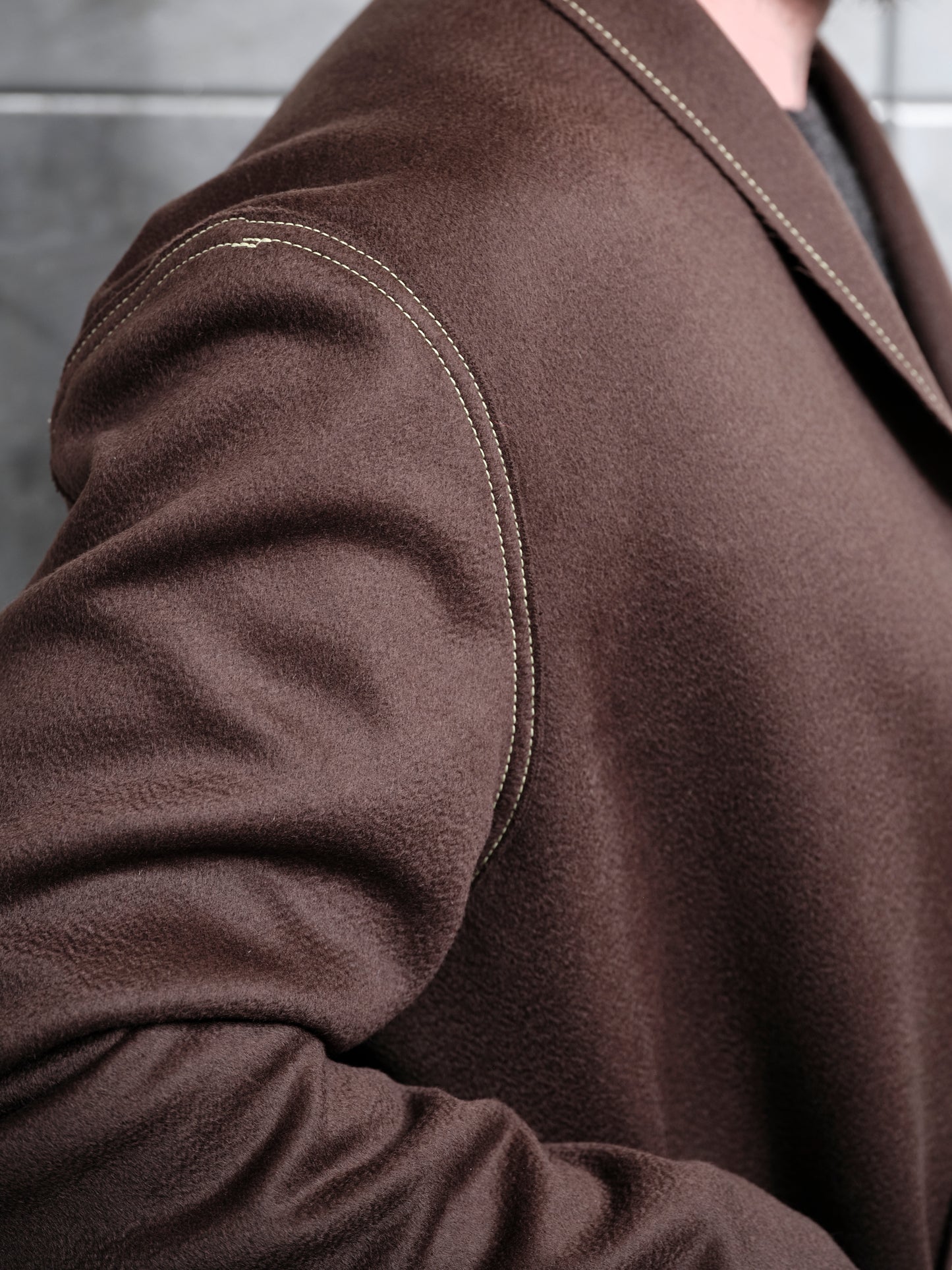 Anecho Men's Tailored Crossover Jacket in Cashmere