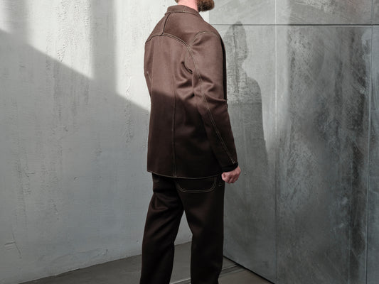 Anecho Men's Tailored Crossover Jacket in Cashmere