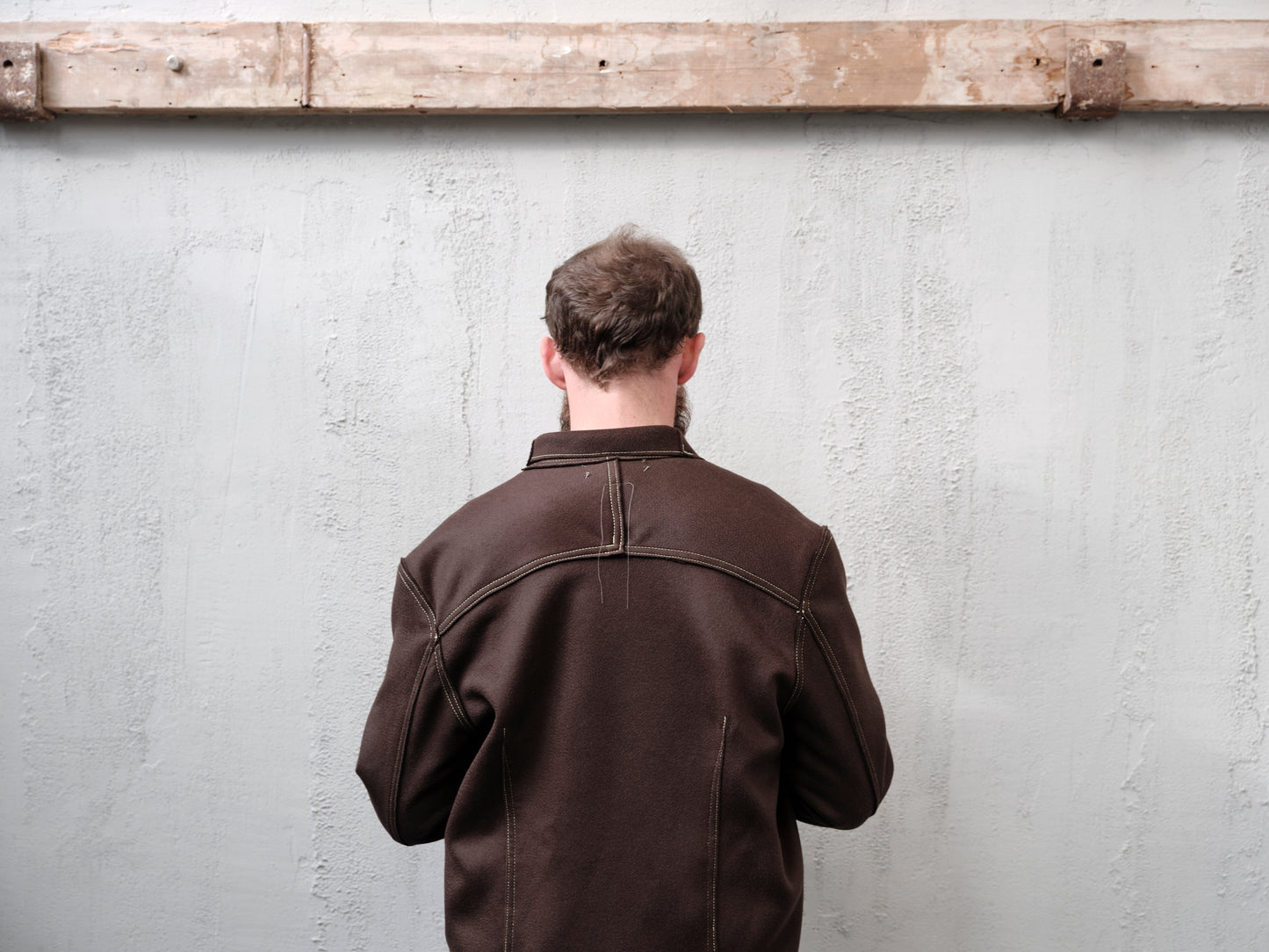 Anecho Men's Tailored Crossover Jacket in Cashmere