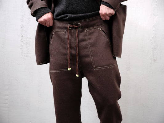 Anecho Men's Drawstring Trouser in Cashmere