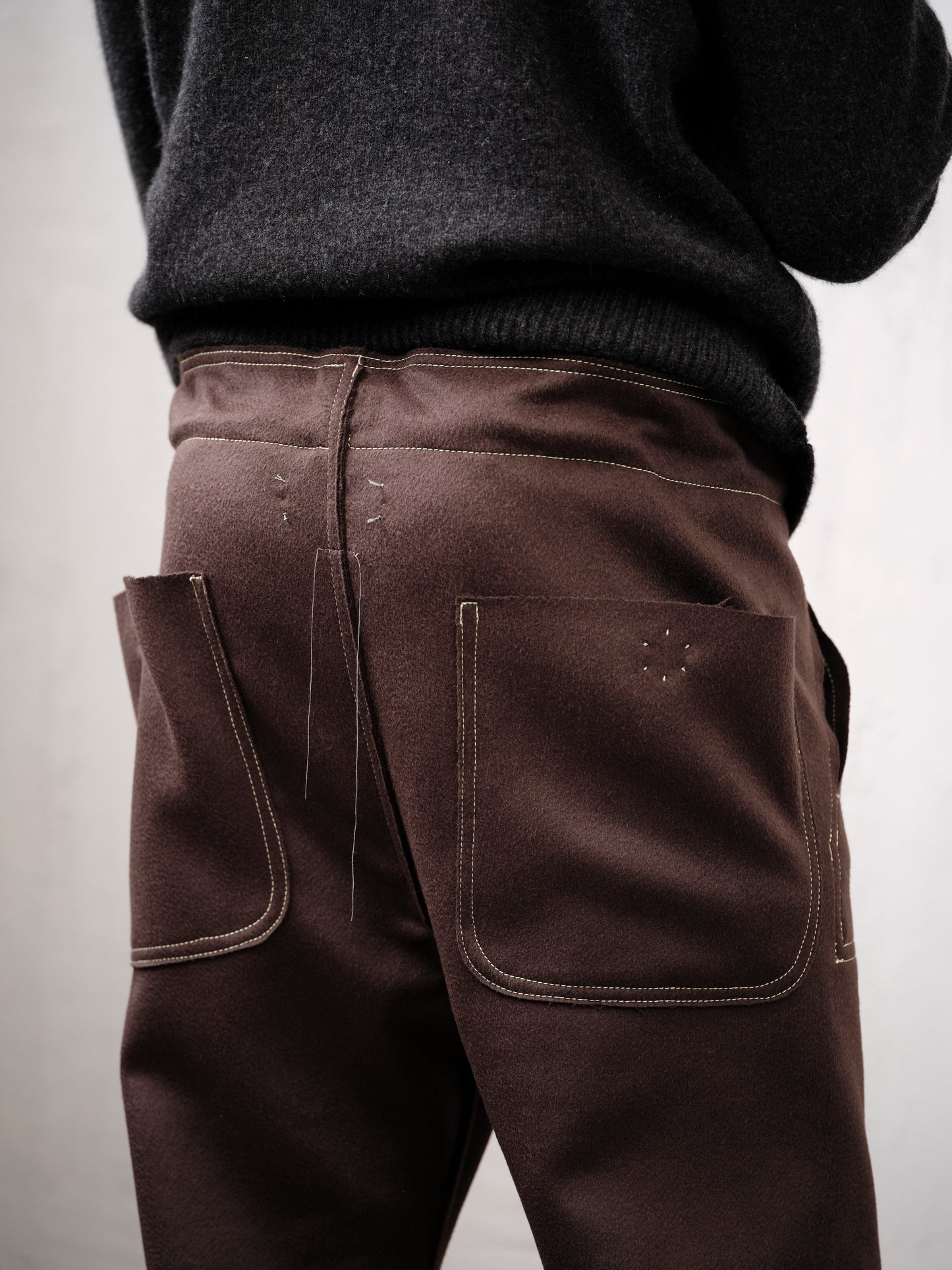 Anecho Men's Drawstring Trouser in Cashmere