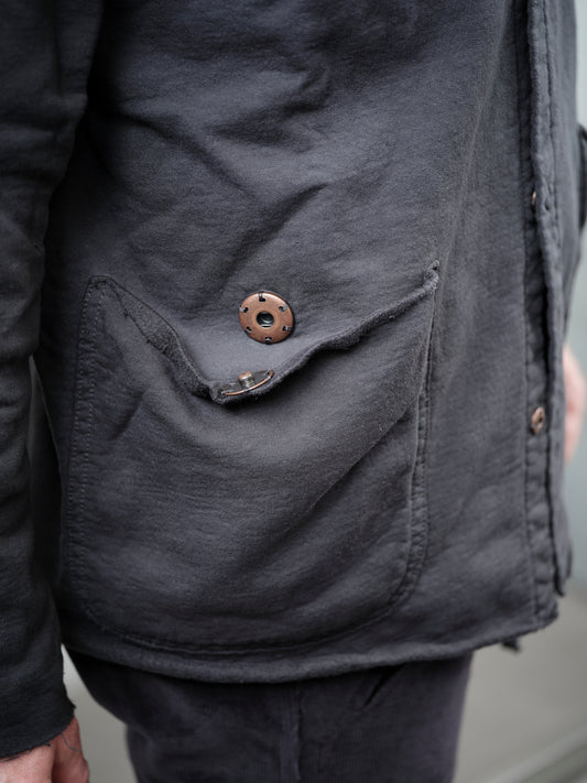 Anecho Men's Snap Front Hoodie in Fleece