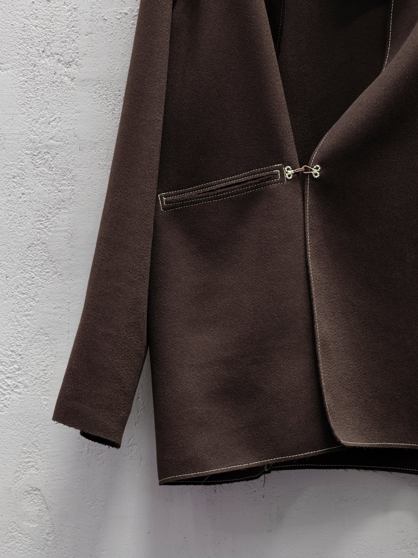 Anecho Men's Tailored Crossover Jacket in Cashmere