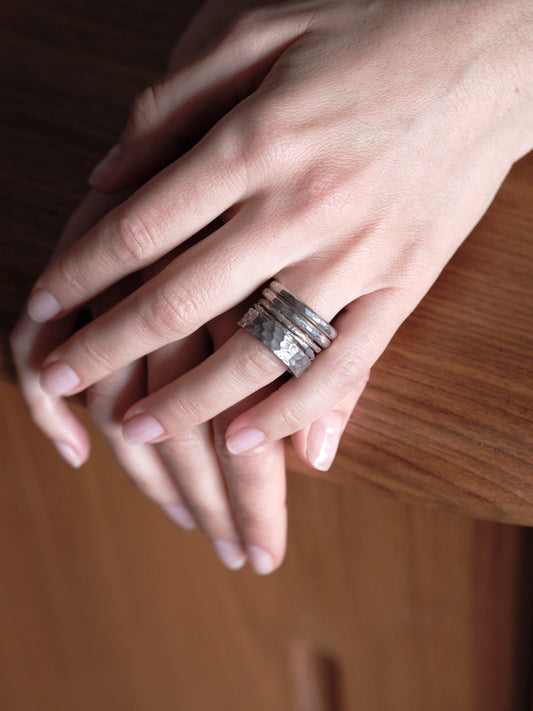 Alice Waese Sterling Silver Stack 3 Ring