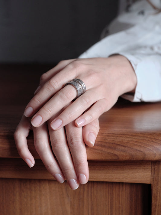 Alice Waese Sterling Silver Stack 3 Ring