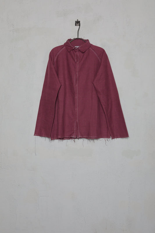 Anecho Mens Raglan Workshirt In Organic Cotton Flannel