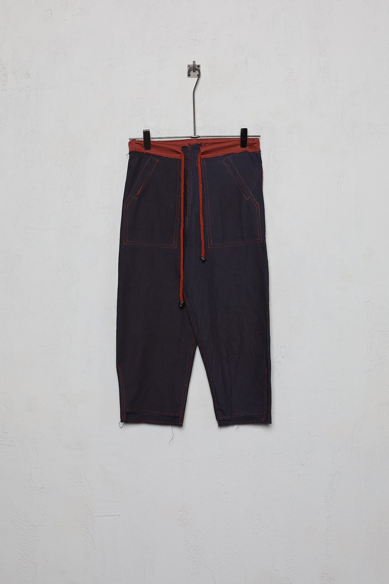 Anecho Men's Drawstring Trouser In Brushed Cotton