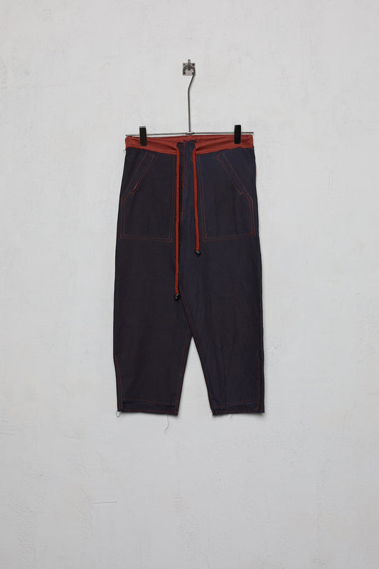 Anecho Men's Drawstring Trouser In Brushed Cotton