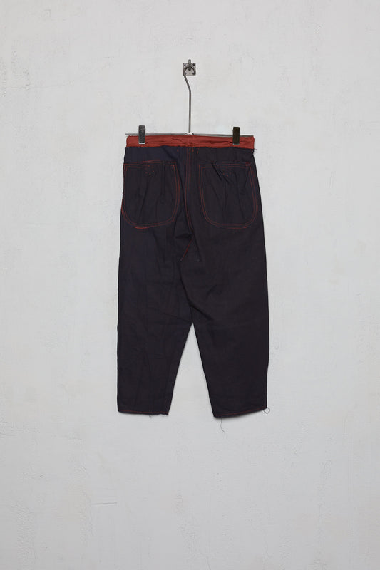 Anecho Men's Drawstring Trouser In Brushed Cotton