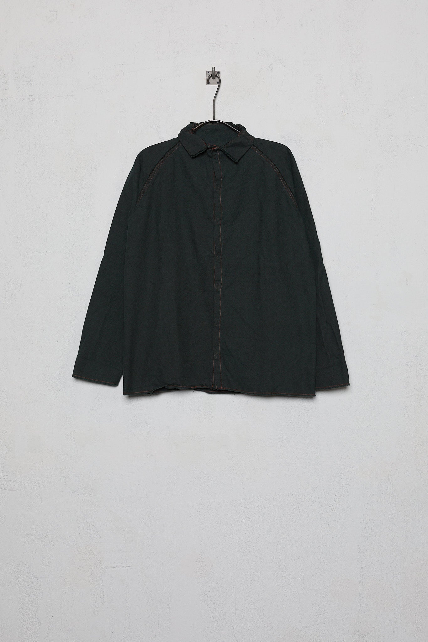 Anecho Men's Work Shirt In Hand Dyed Cotton Flannel