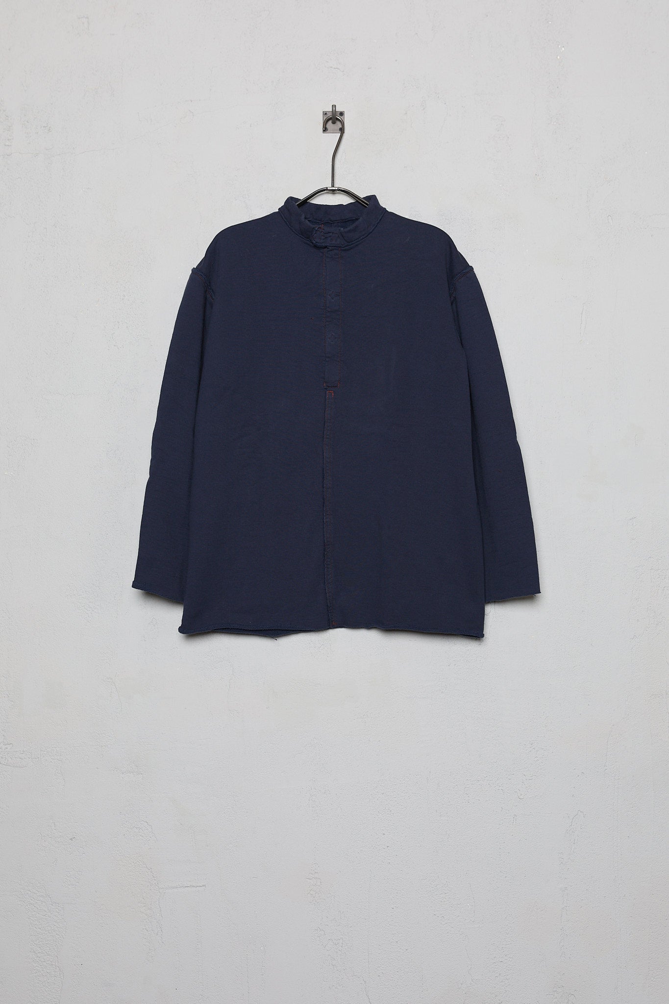 Anecho Men's Stand Collar Tunic In Hand Dyed Organic Cotton