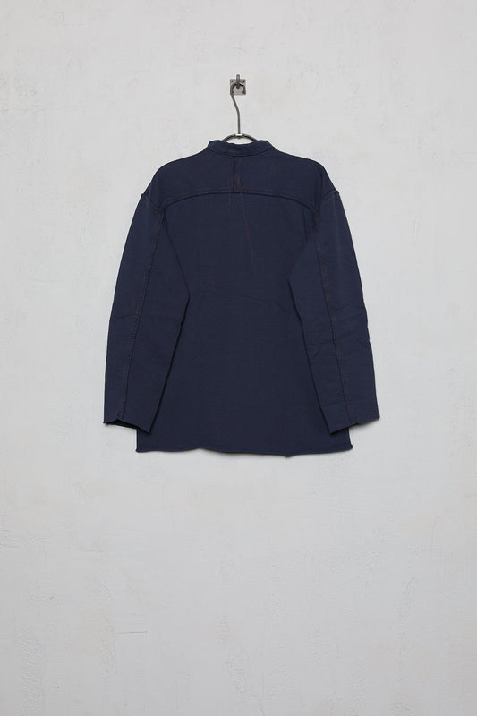 Anecho Men's Stand Collar Tunic In Hand Dyed Organic Cotton