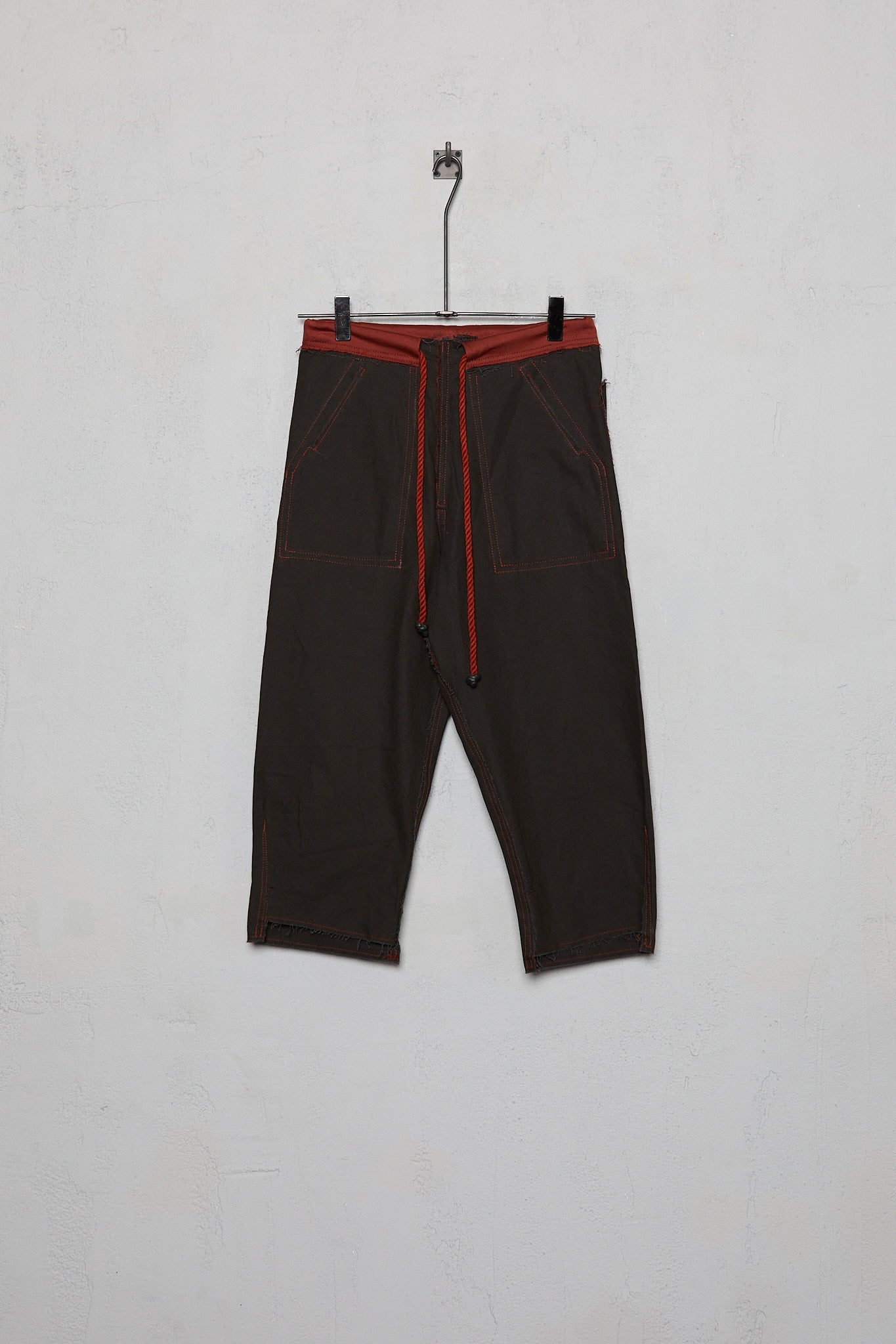 Anecho Men's Drawstring Trouser In Brushed Cotton