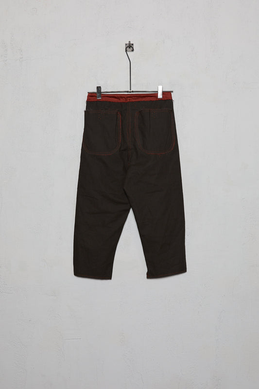 Anecho Men's Drawstring Trouser In Brushed Cotton