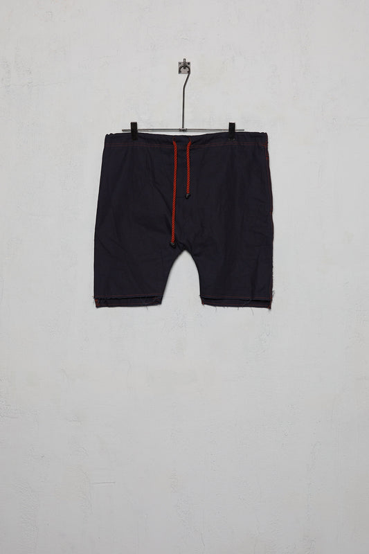 Anecho Men's Drawstring Shorts In Brushed Cotton Blue