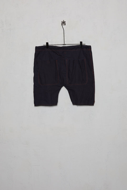 Anecho Men's Drawstring Shorts In Brushed Cotton Blue